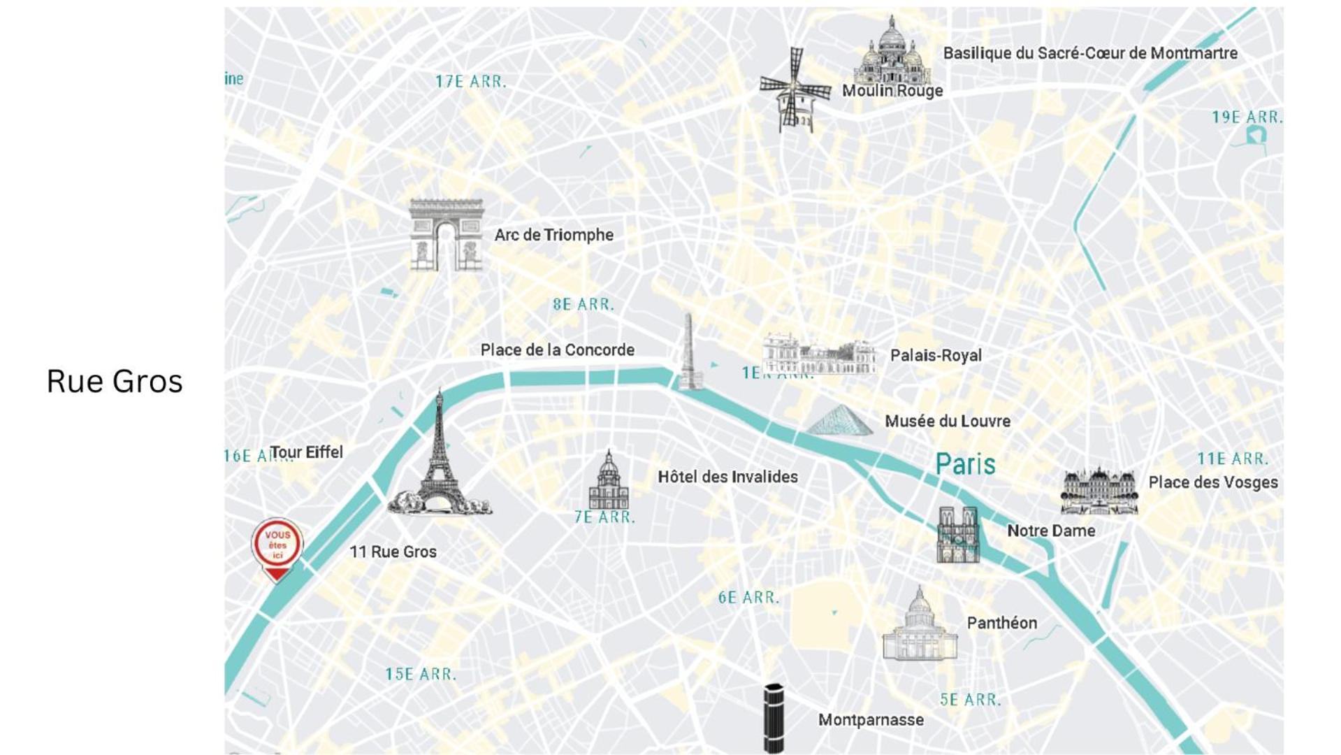 2 Bedrooms Near Tour Eiffel Free Parking High Security Parijs